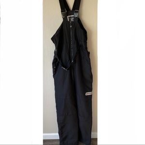 Vintage Mad Kow Snow Bibs Black Snow Pants Size XL